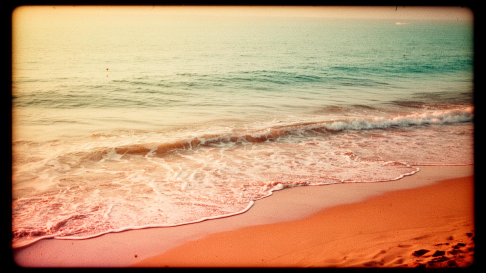 Sunlit waves rolling onto a San Clemente beach