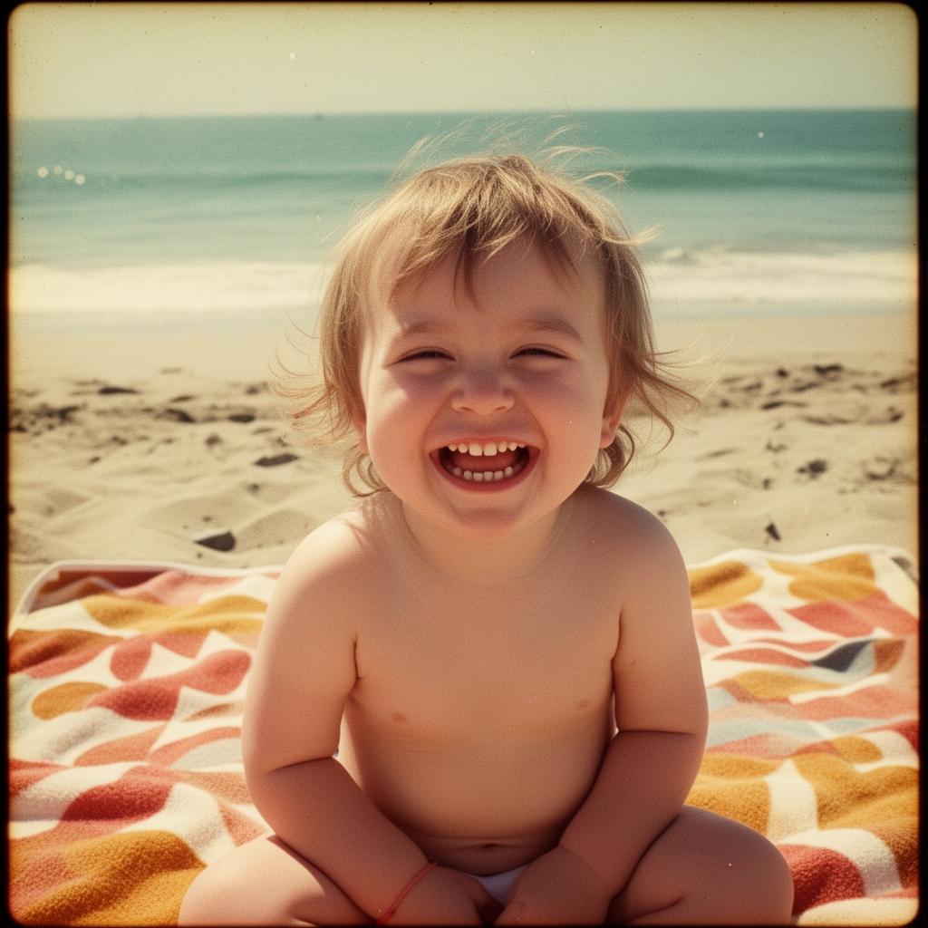 Joyful child smiling